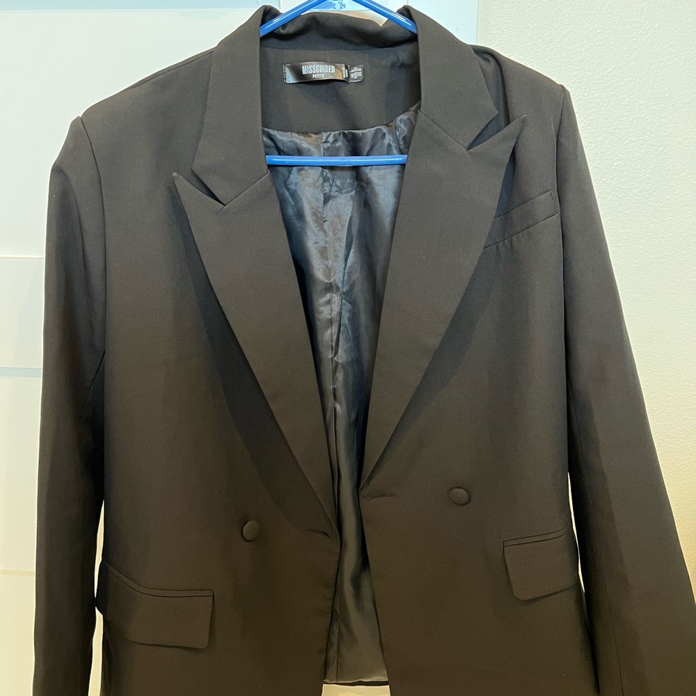 Misguided petite double breasted blazer